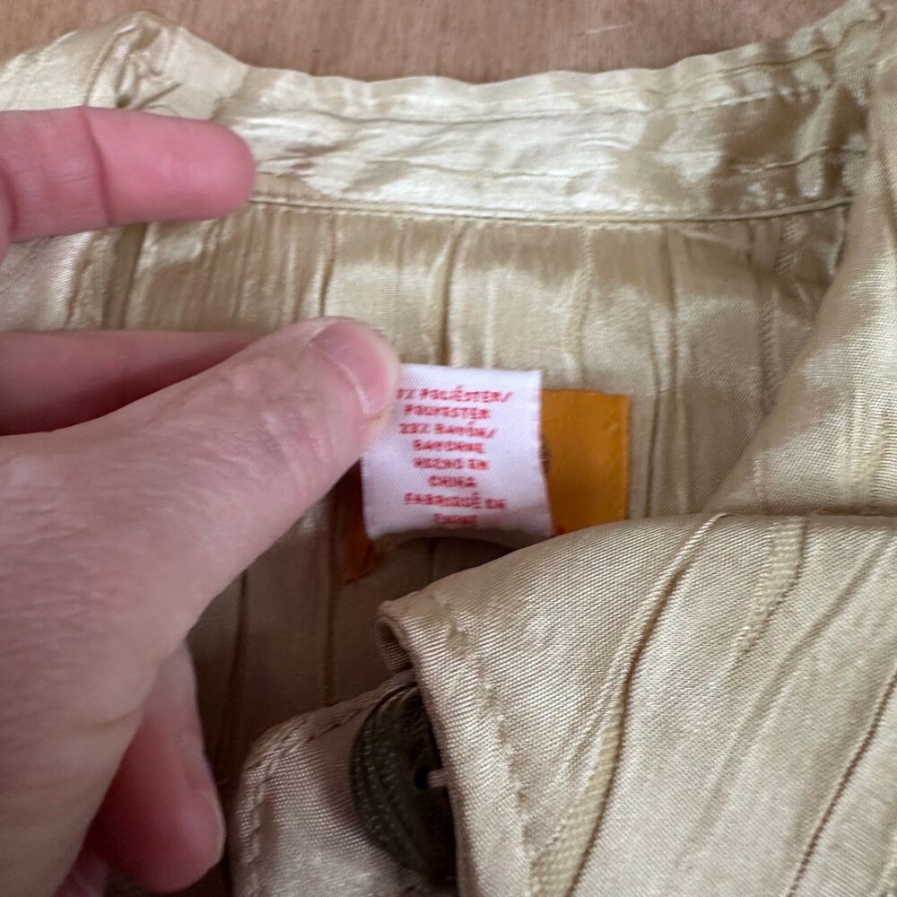 Ruby Rd Champagne Textured Button Jacket Women’s … - image 5